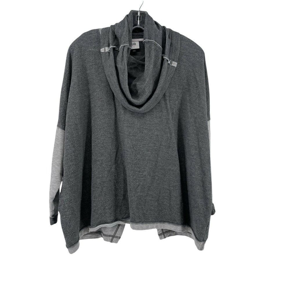 CAbi Women's Sweater Pullover Oversized ATC Cowl Neck Gray #3996 Size S Casual